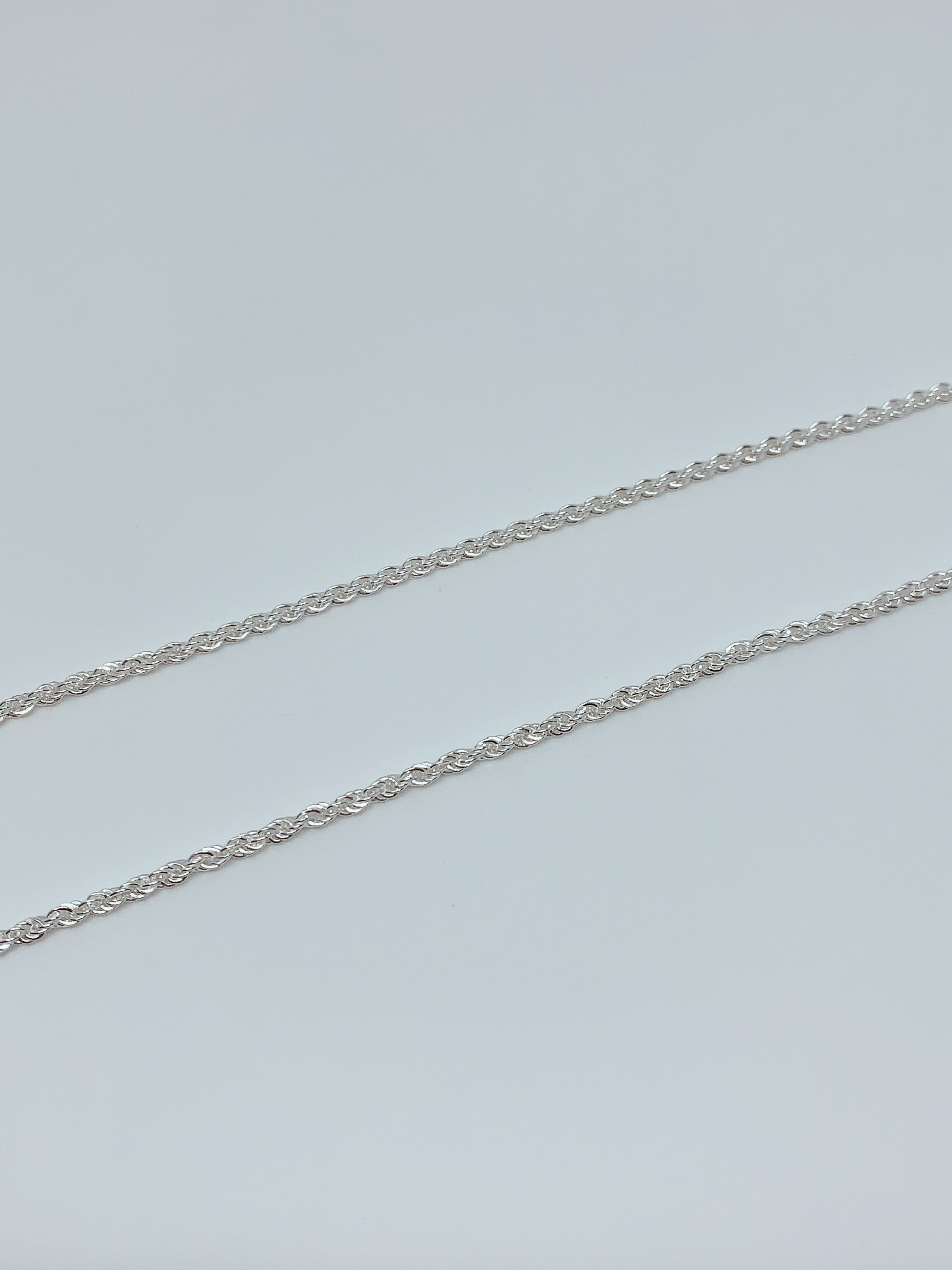 Sterling silver chain with rope design 2.6 mm wide