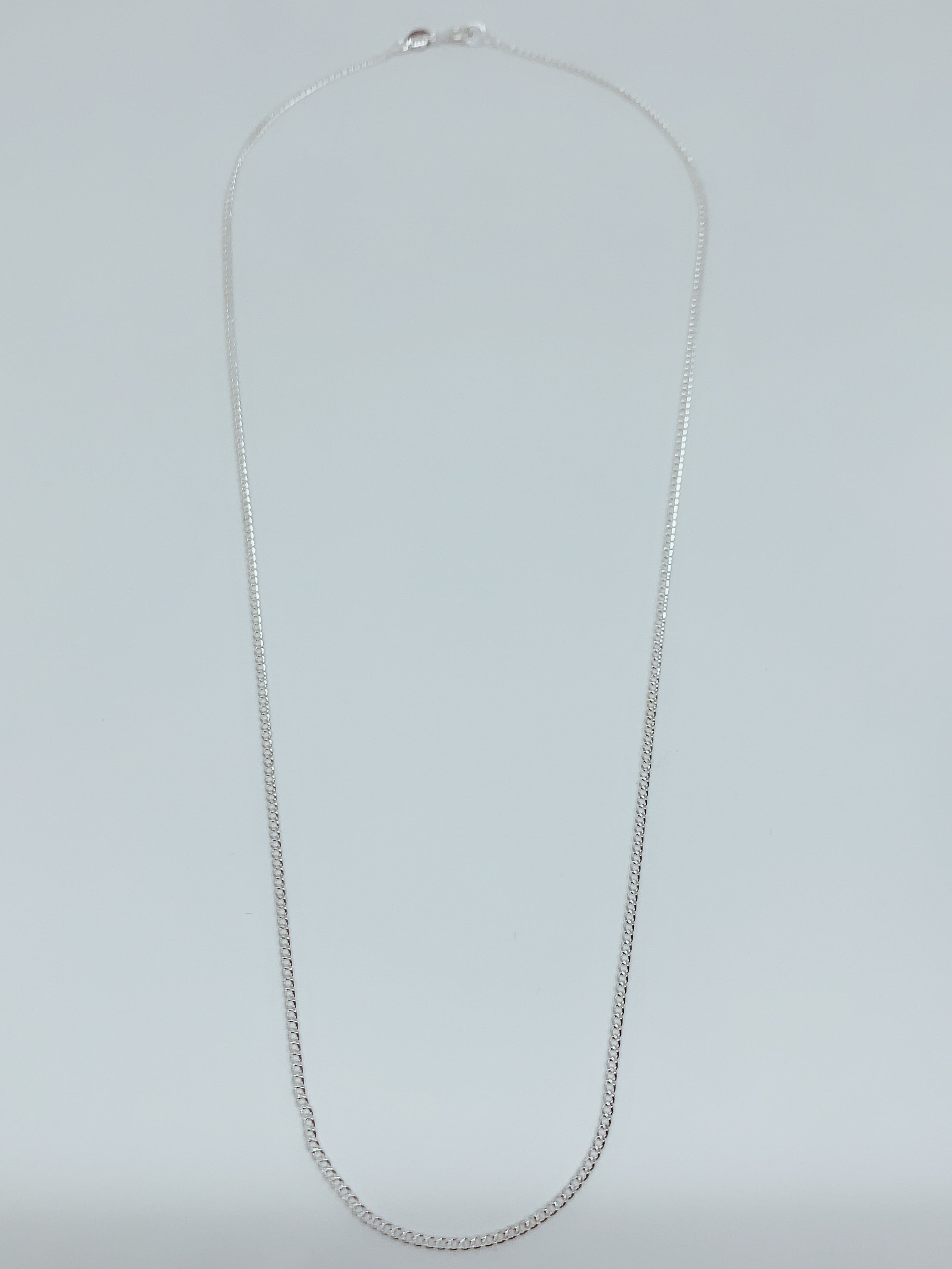 Cuban design sterling silver chain