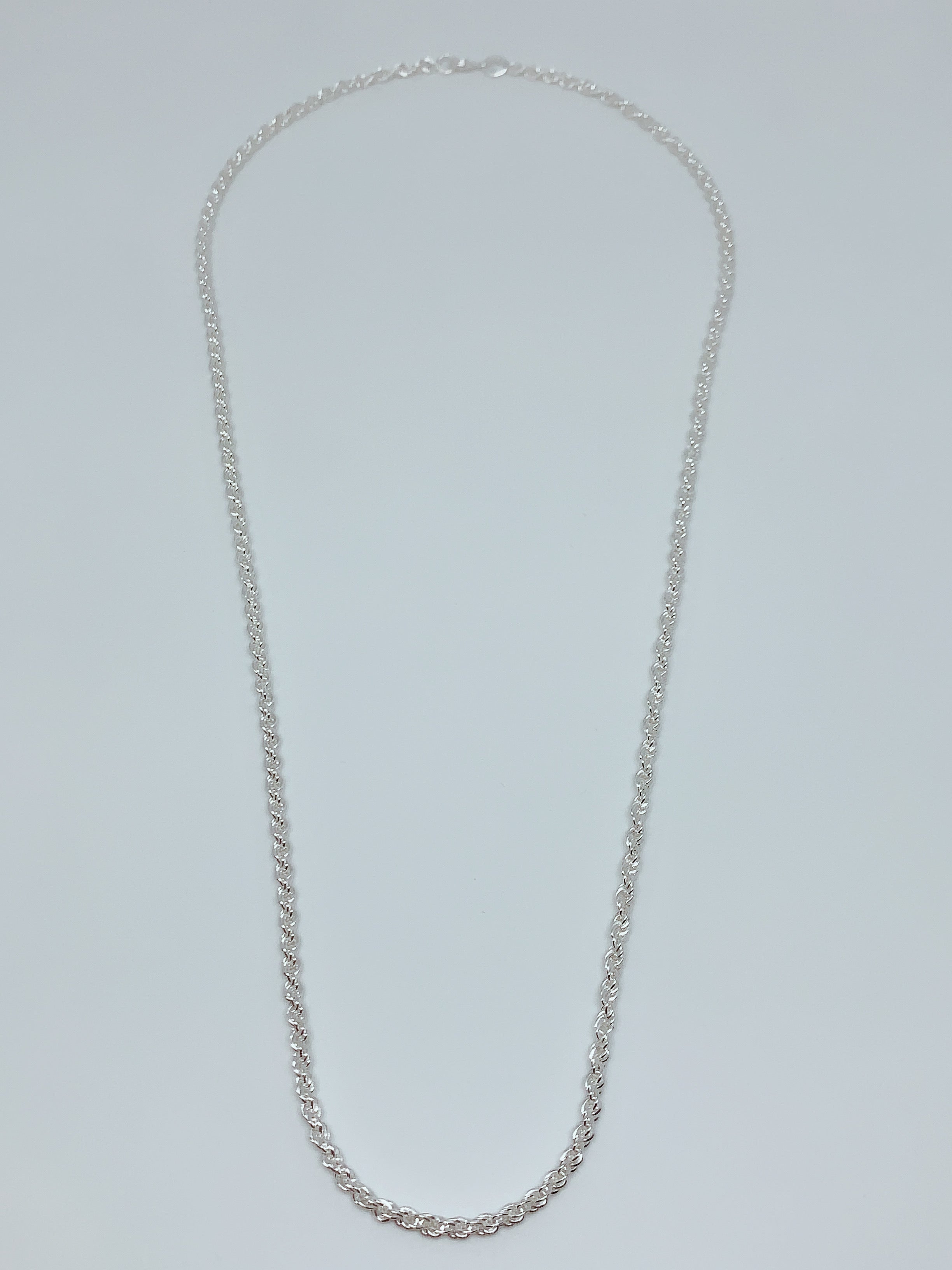 Sterling silver chain with rope design 2.6 mm wide