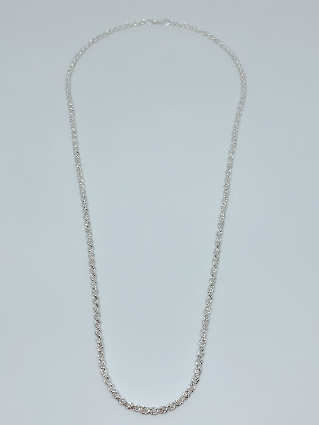 Sterling silver chain with rope design 2.6 mm wide