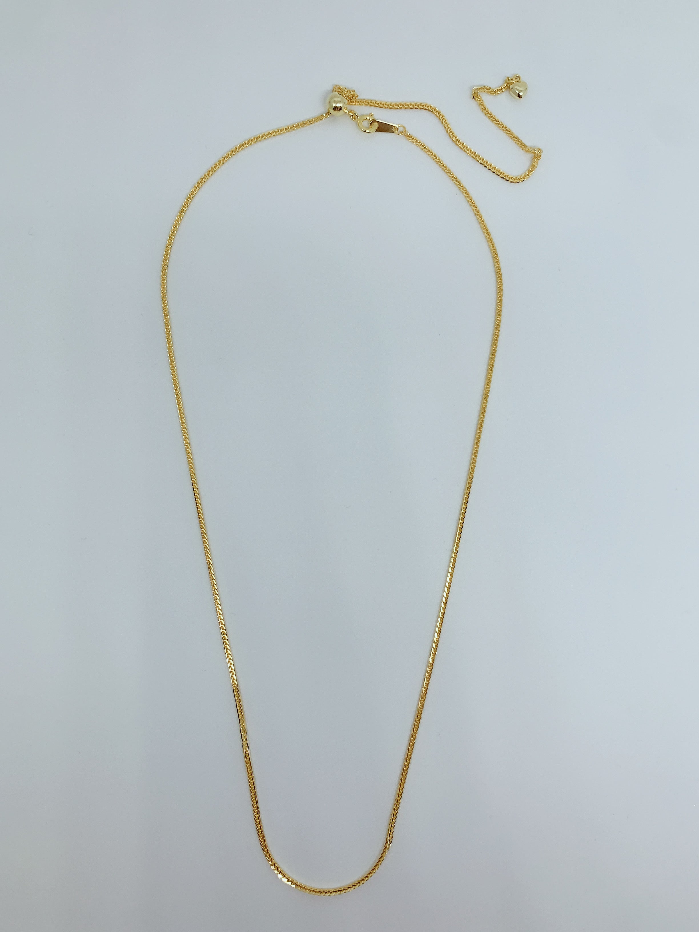 Gold plated sterling silver chain with adjustable design