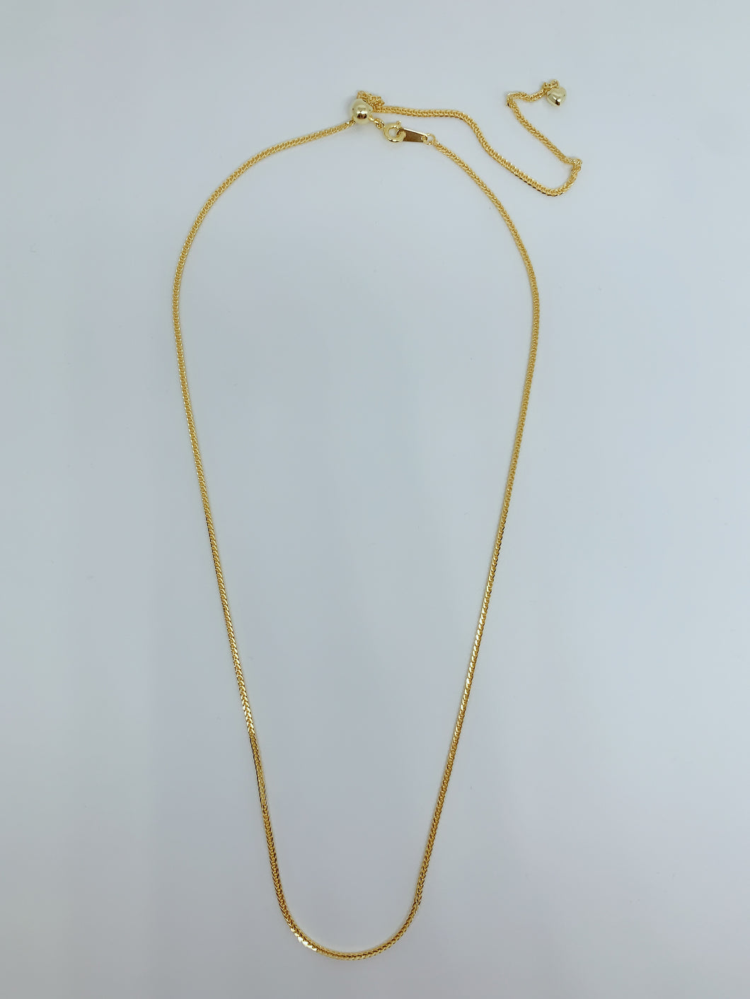 Gold plated sterling silver chain with adjustable design