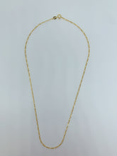 Load image into Gallery viewer, Gold plated sterling silver chain with figaro design
