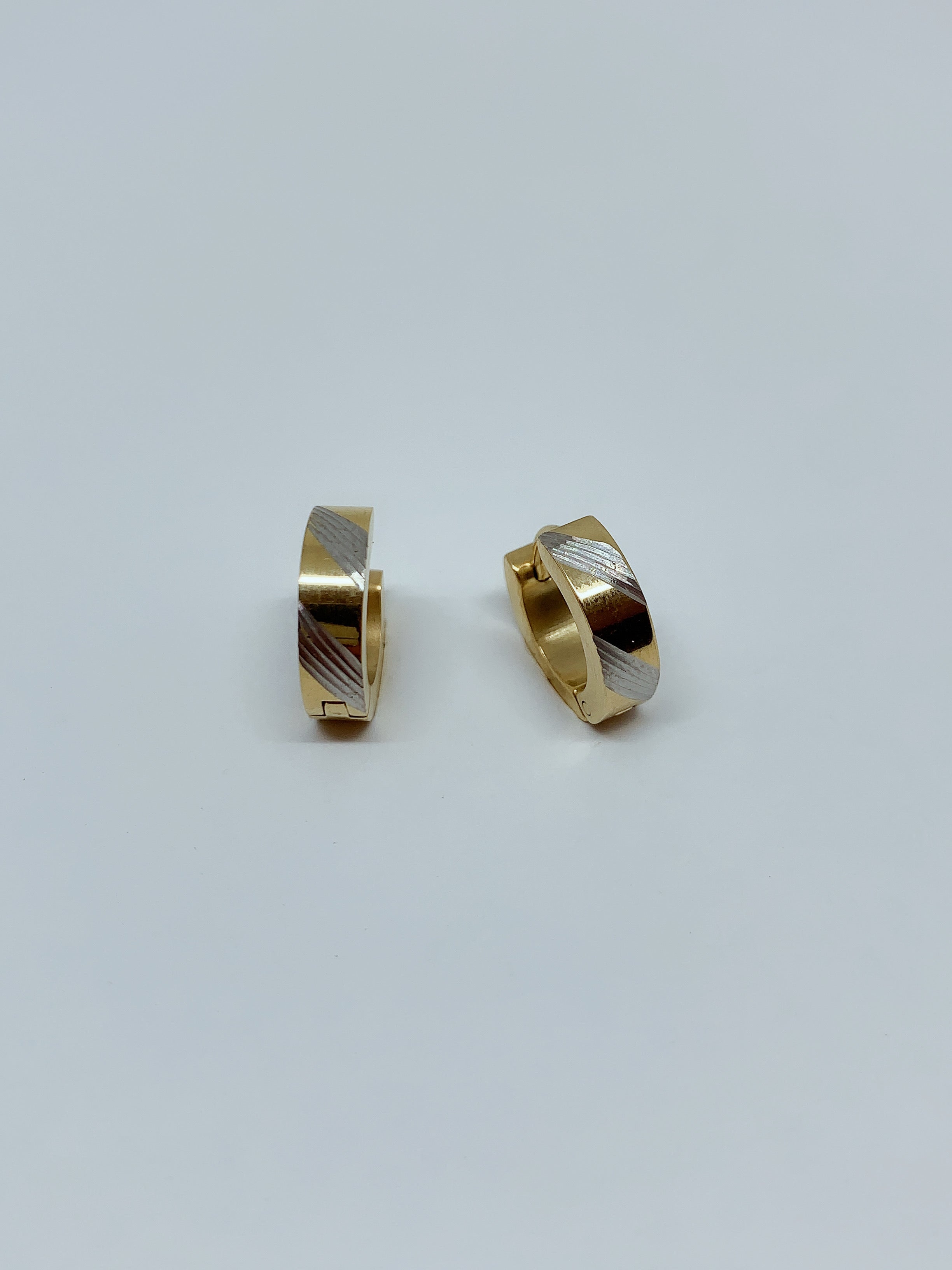 Stainless steel hinged earrings