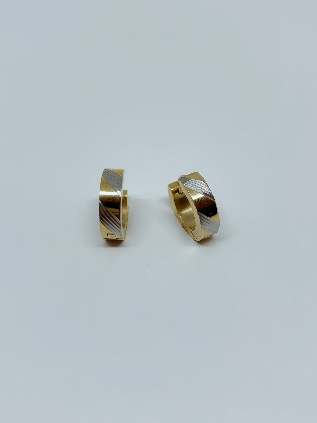 Stainless steel hinged earrings