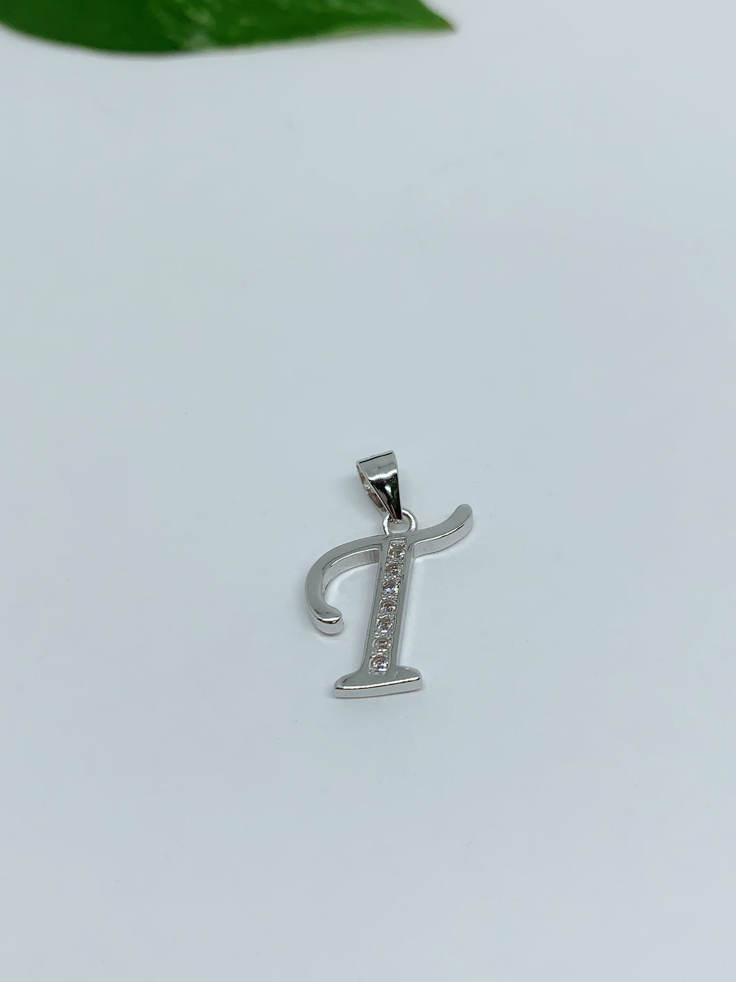 Sterling silver pendant initials