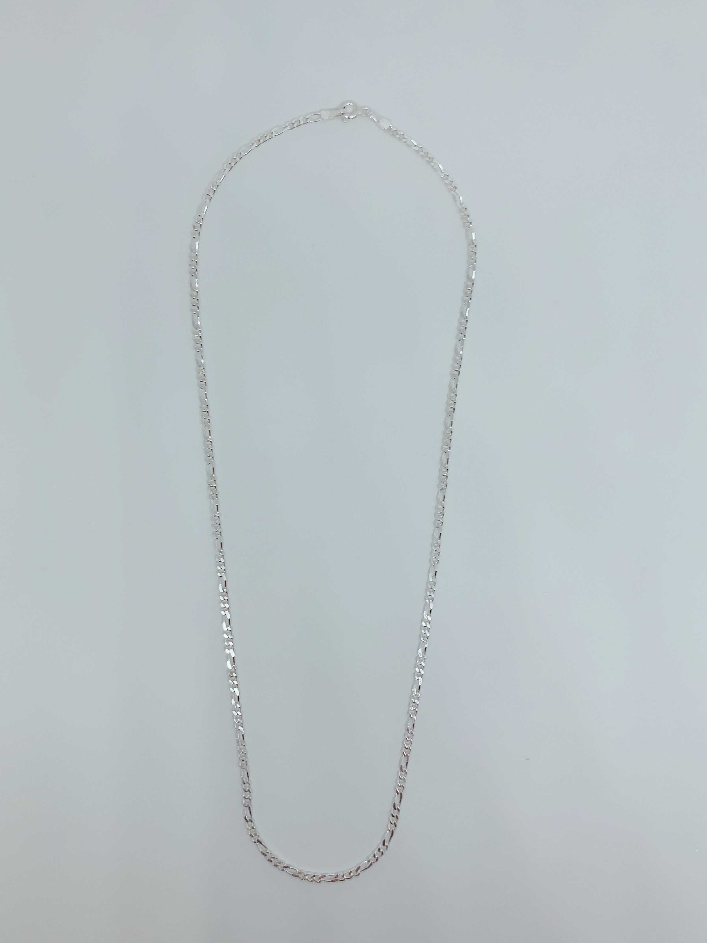 Sterling silver chain with figaro design