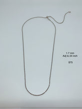 Load image into Gallery viewer, Sterling silver chain with adjustable length
