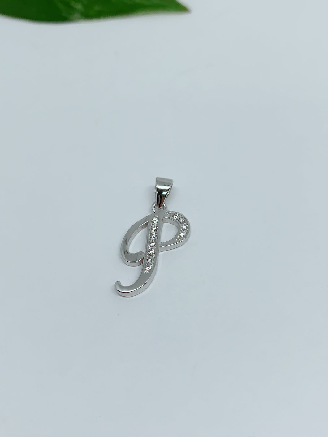 Sterling silver pendant initials