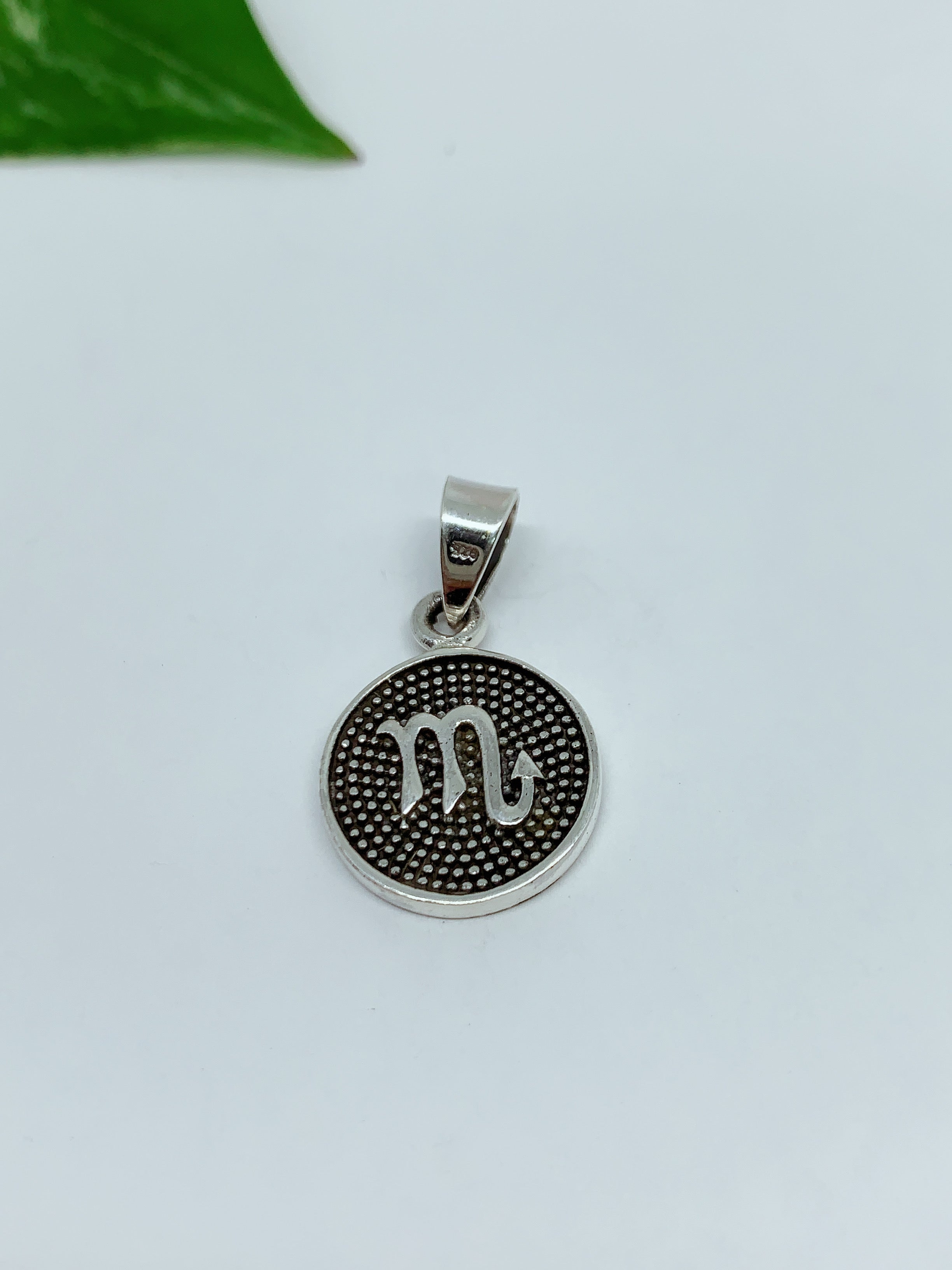 Sterling silver pendant zodiac sign