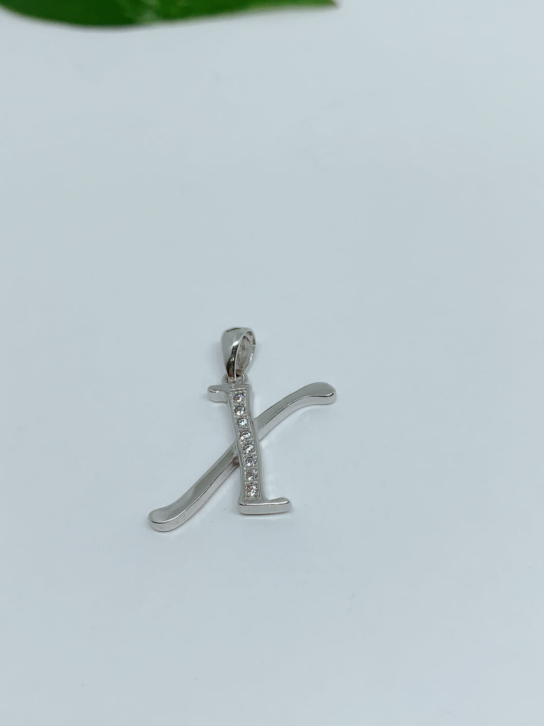 Sterling silver pendant initials