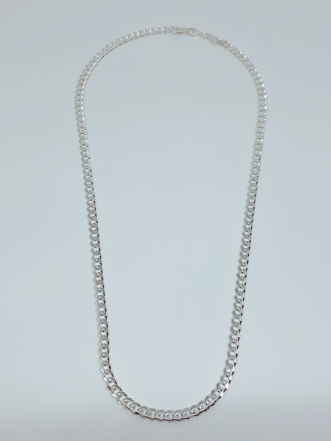 4.5 mm Cuban design sterling silver chain