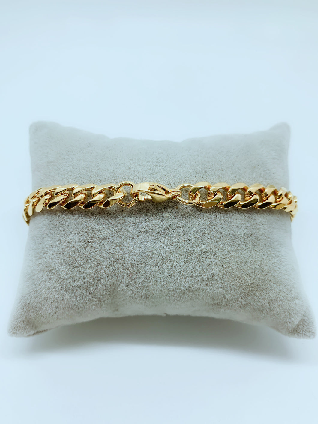 Gold plated stainless steel bracelet