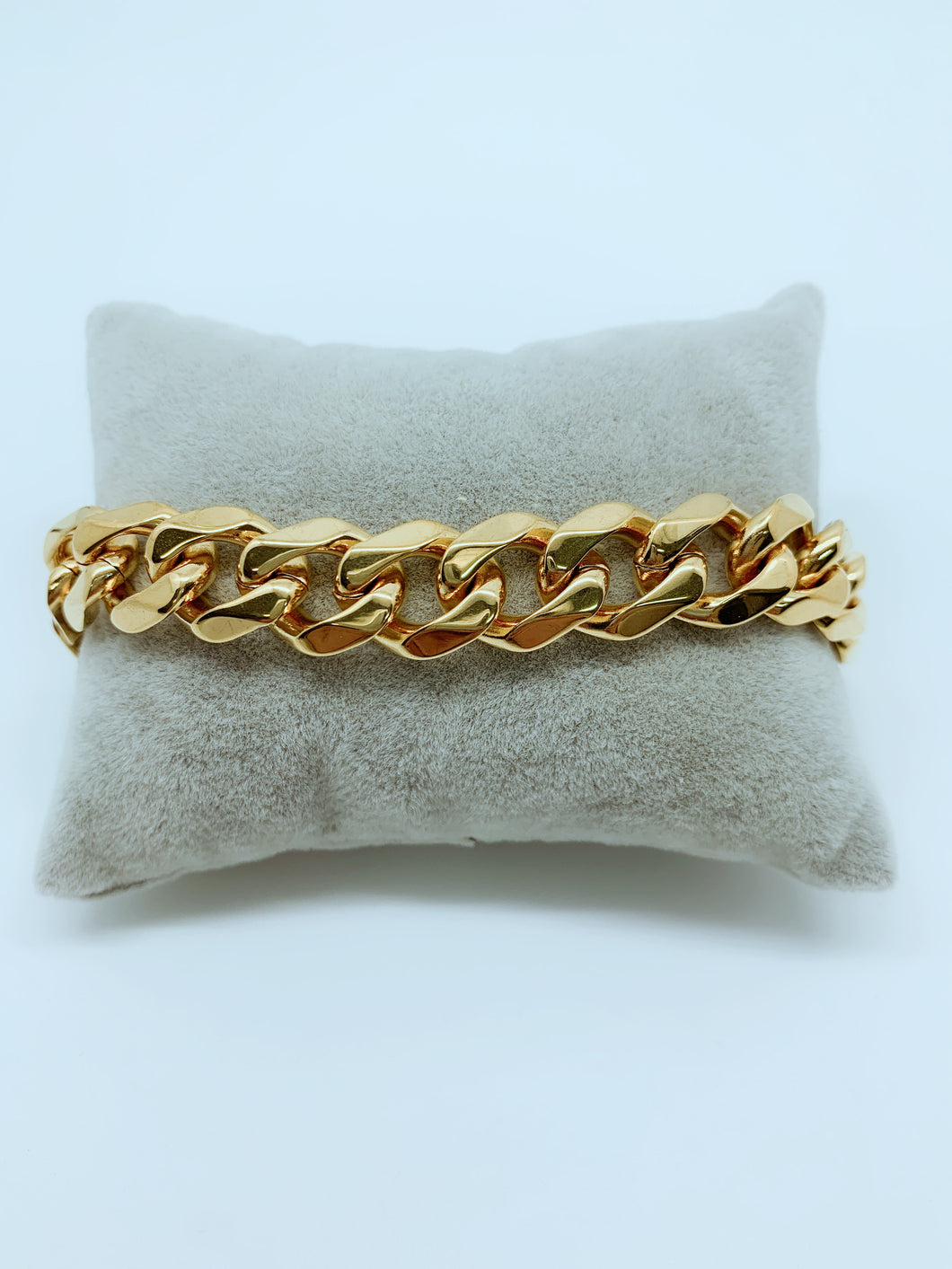 Gold plated stainless steel bracelet