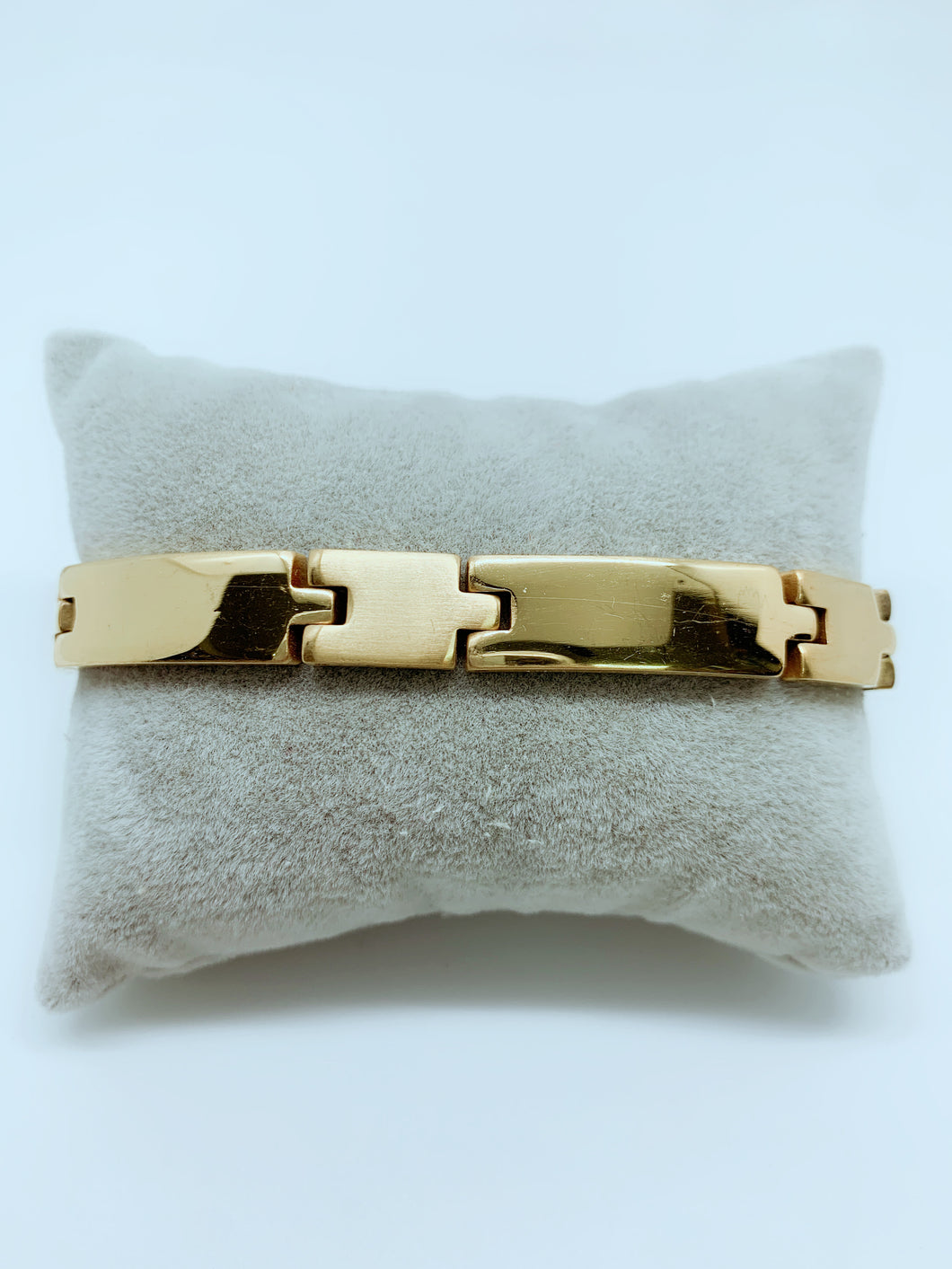 Gold plated stainless steel bracelet