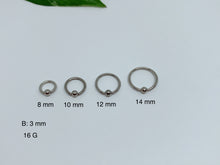 Load image into Gallery viewer, 16G multi-purpose body piercing ring
