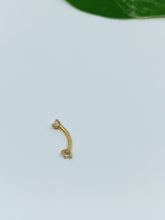 Load image into Gallery viewer, 16G 8mm long Eyebrow ring
